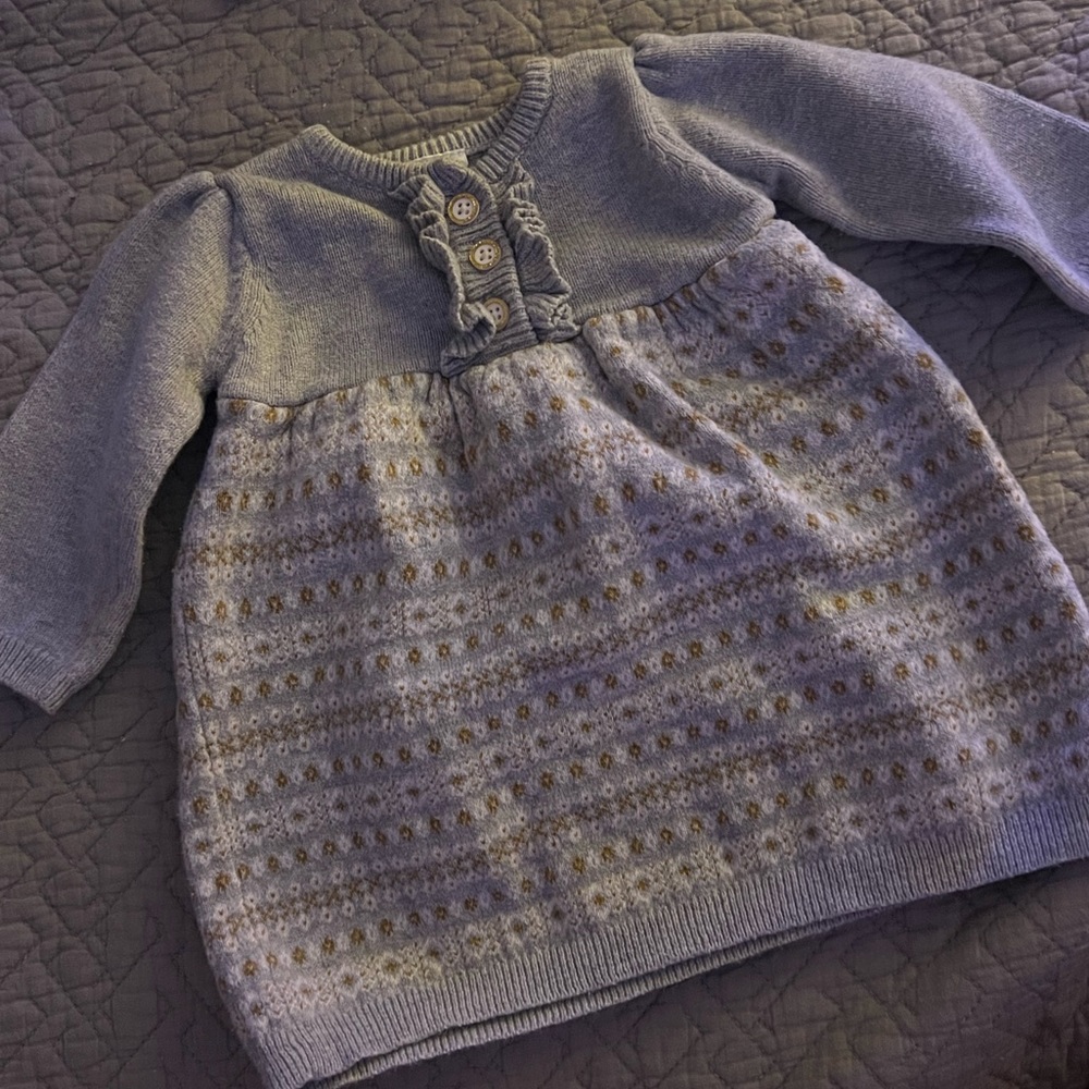 Carters Baby Girls Soft Knit Sweater Dress 6M